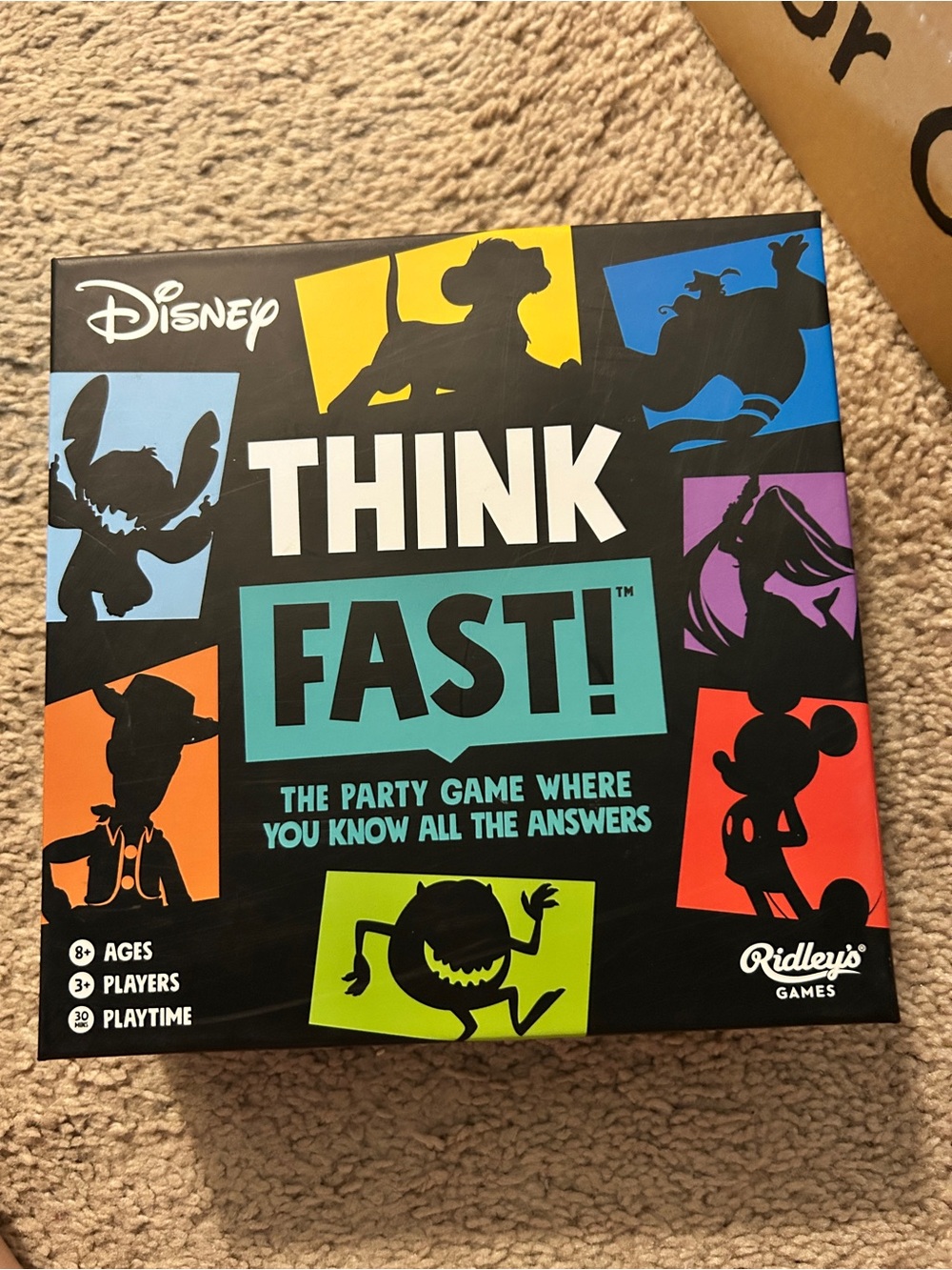 Disney Think Fast Party Trivia Game Ridley's Games